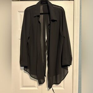 Black coverup blouse